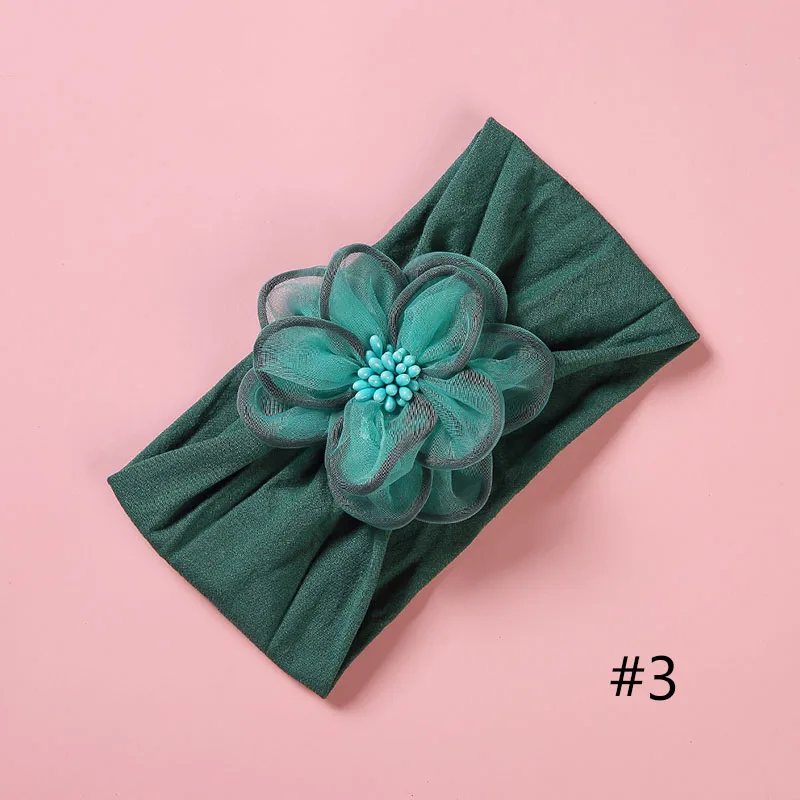 No.3 1 шт., повязка на голову для малышей, нейлон, аксессуары для волос и головных уборов, черный край, Цветочная детская лента для волос, лента для волос - Цвет: No.3