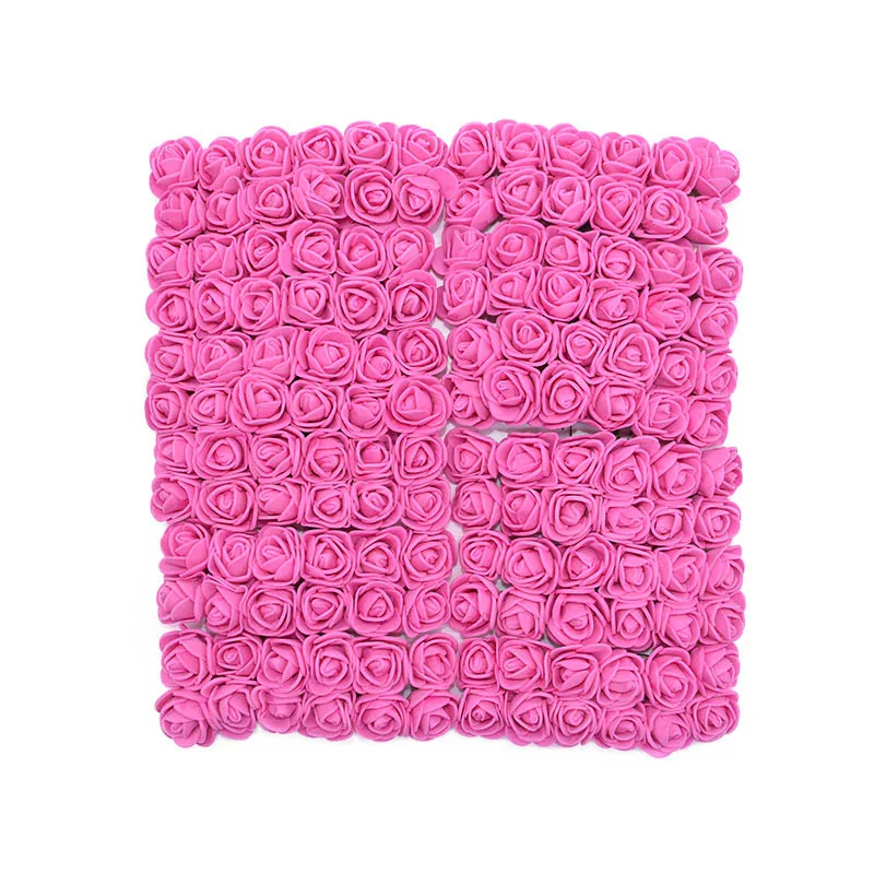 PE06 144pcs 2 см 144 шт Искусственные из ПЭ пена роза цветок DIY Мишка розы для Свадебные украшения ручной работы подарок букет роз цветы венок - Цвет: PE06 144pcs