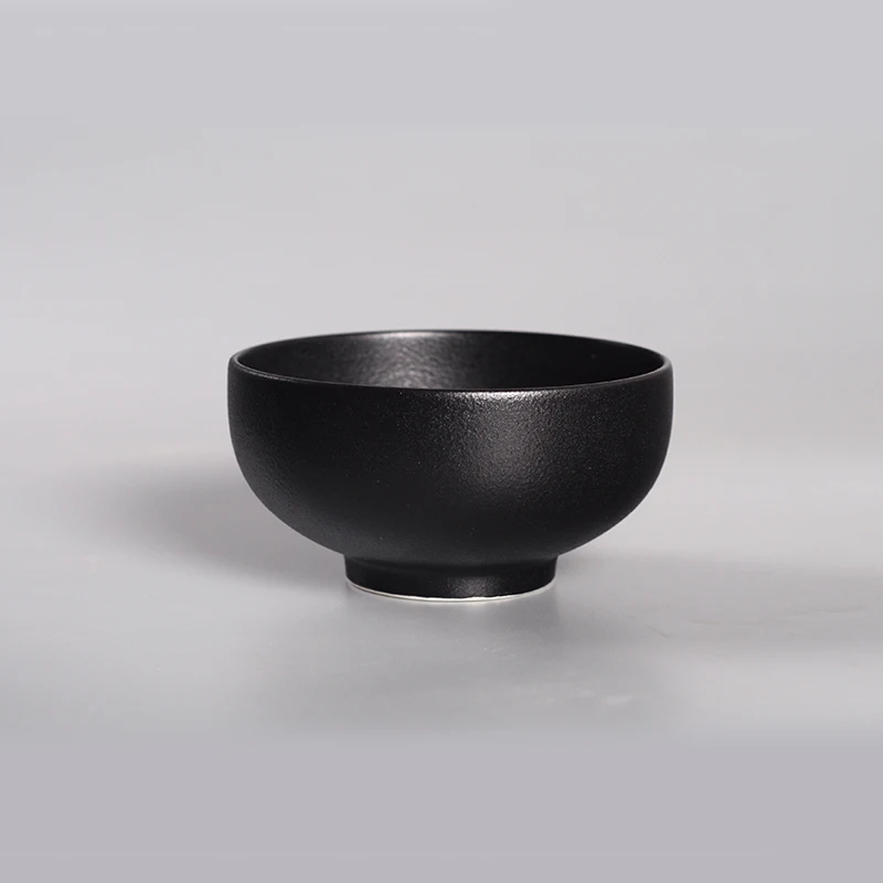 4.5 inch A Керамическая тарелка Черная Посуда Салатница суши прямоугольное блюдо десерт диск конус рисовая чаша маленькое блюдо чаши для Саке обеденные тарелки - Цвет: 4.5 inch A