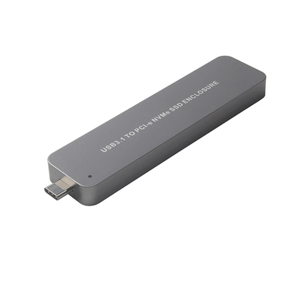 Корпус для жесткого диска USB3.1 Тип C SSD чехол/корпус/коробка/адаптер NVME M.2 SSD USB адаптер внешний жесткий диск SSD M2 корпус/Чехол M.2 для 2242 2260 2280 - Цвет: Белый