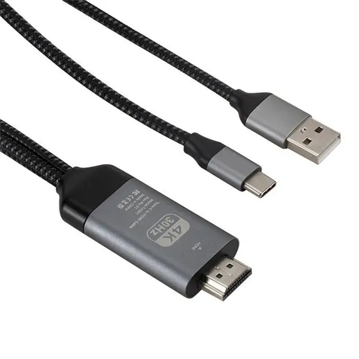 Кабель преобразования типа c в HD 4KUSB-C в 98g ТВ-экран Поддержка 2 м красный/черный мобильный телефон