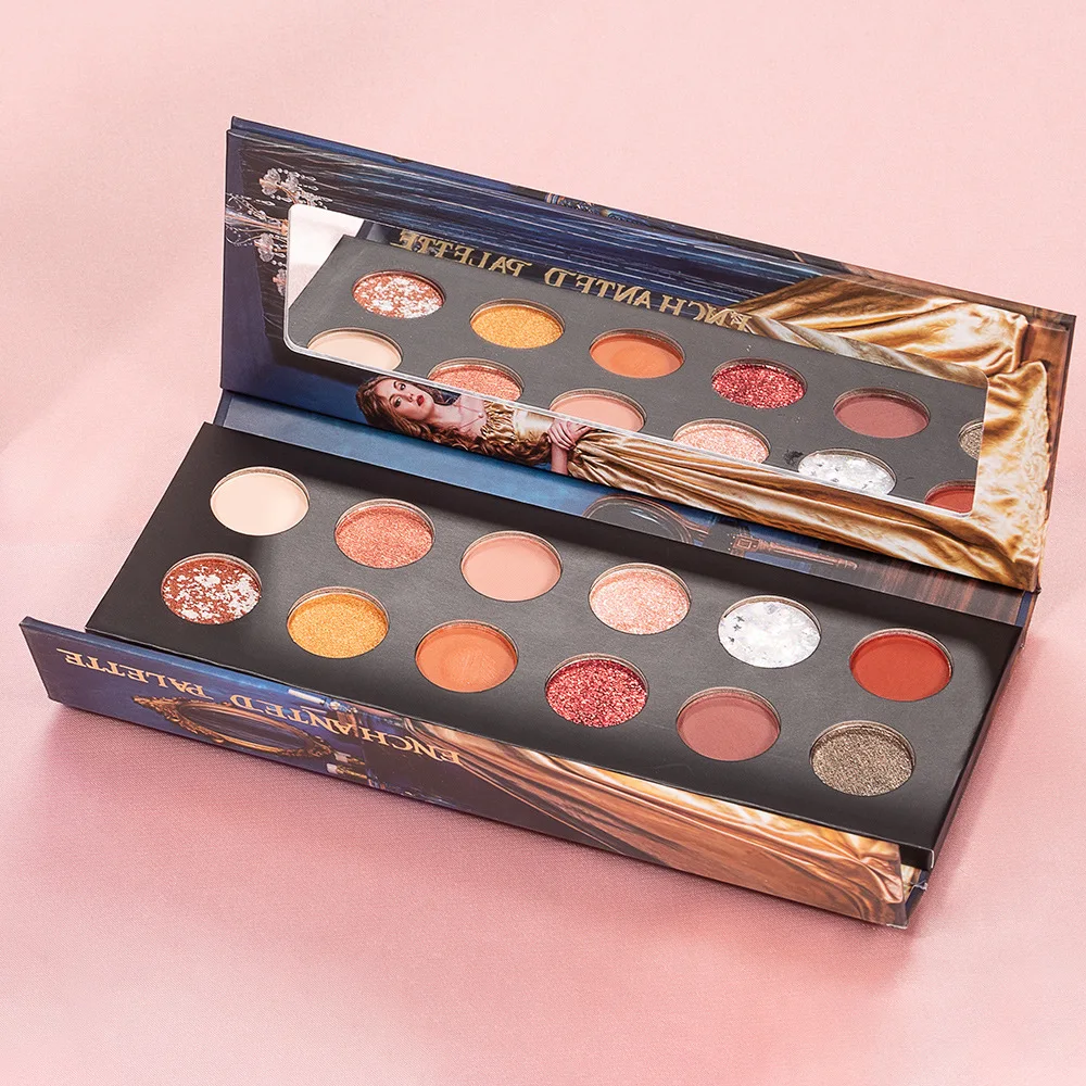 

Zq влажные и сухие мерцающие матовые гелевые блестки серии принцессы 12 цветов Тени для век пластина