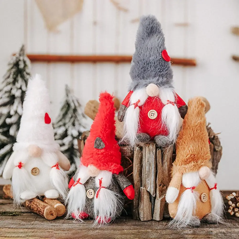 

Santa Claus Snowman Dolls Christmas Ornaments Merry Christmas Favor Party Decorations For Home New Year Gift Faceless Plush