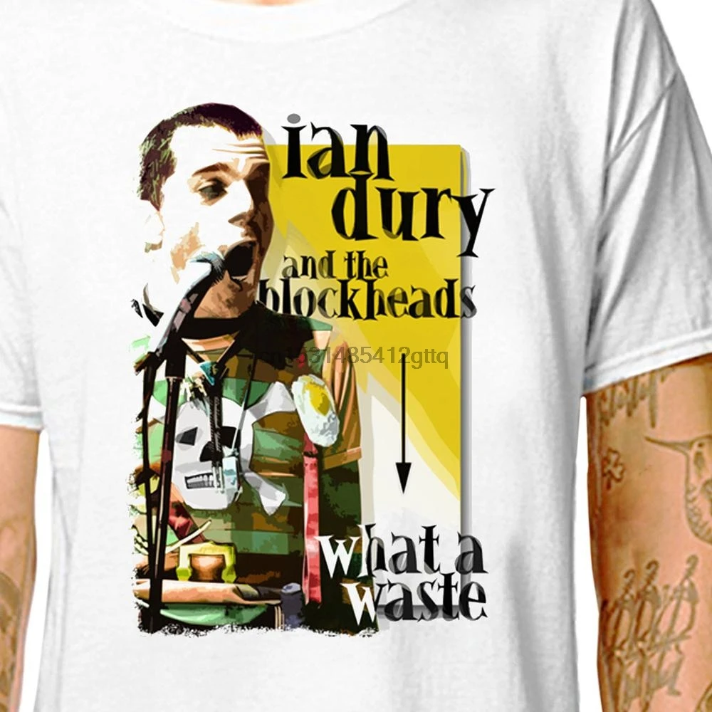 Футболка Ian Dury What A Waste 100% хлопковые футболки (lazyморковь) и блокголовки музыка в