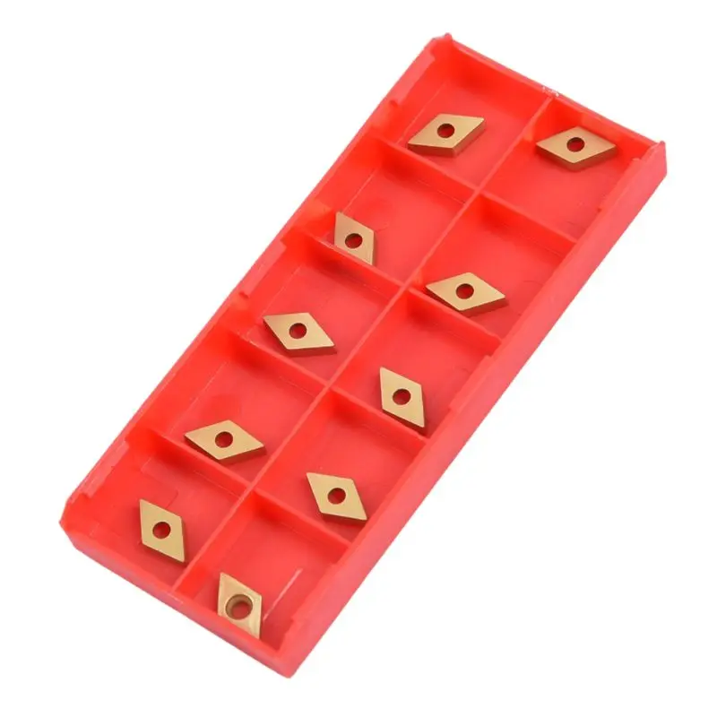 

10 Pcs Carbide Metal Knife Insert Lathe Turning Tool DCMT070204 CNC Blade Parts