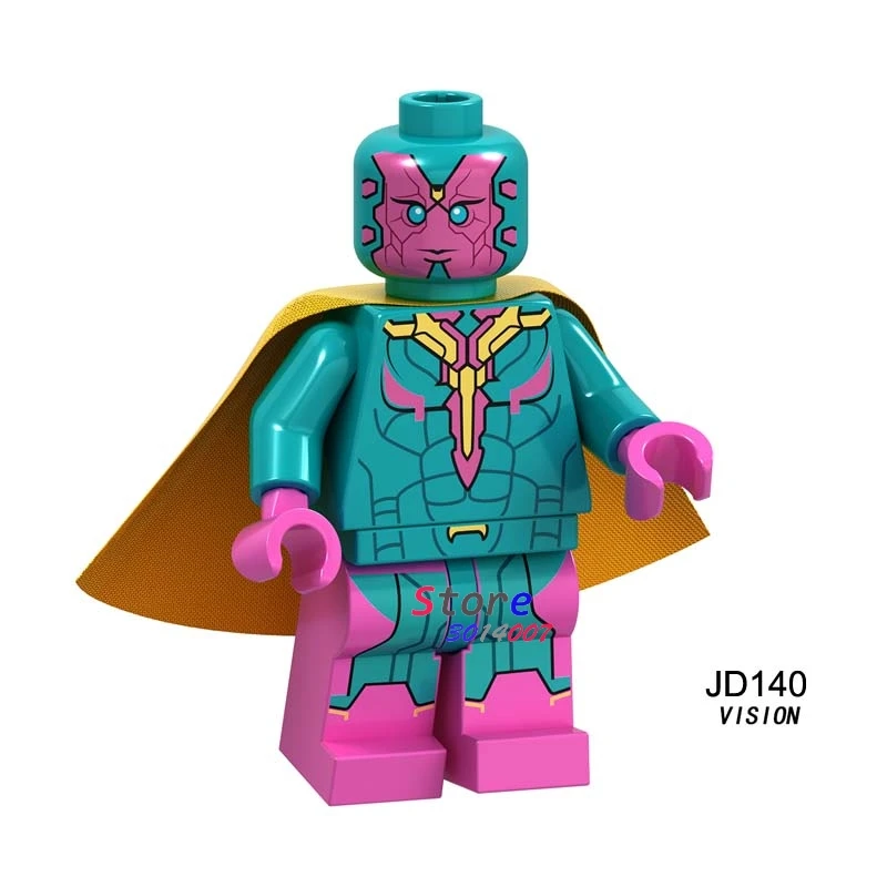 JD140 50 шт. Капитан Америка Тор видение лорд человек паук Marvel Мстители Бесконечность войны эндшпиль строительный блок для детей игрушки - Цвет: JD140