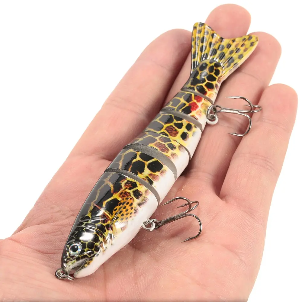 

Lixada 13cm/19g Lifelike 6 Jointed Sections Fishing Lures Trout Swimbait Fishing Lure Hard Bait Fish Hook Fishing Tackle Pesca