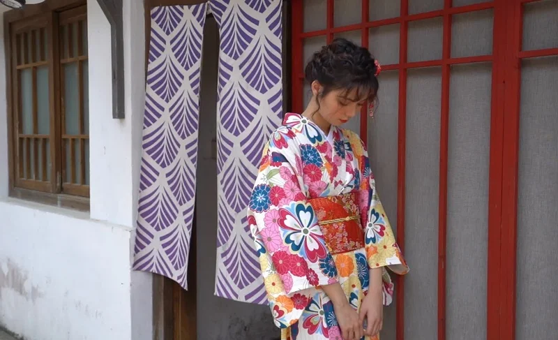 Юката Женские кимоно традиционное японское кимоно платье Obi Haori японская косплей одежда Гейша костюм FF2354