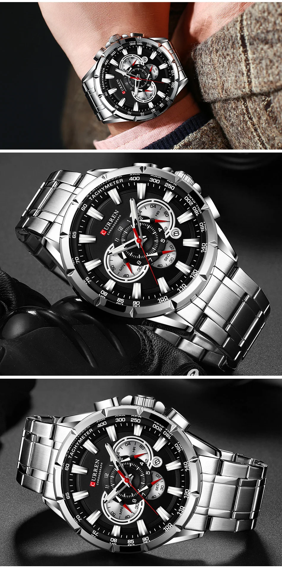 2019 CURREN Fashion Style Mens Quartz Watches Business Steel Strap Watch Men Waterproof Sport Watch Male Clock Relogio Masculino