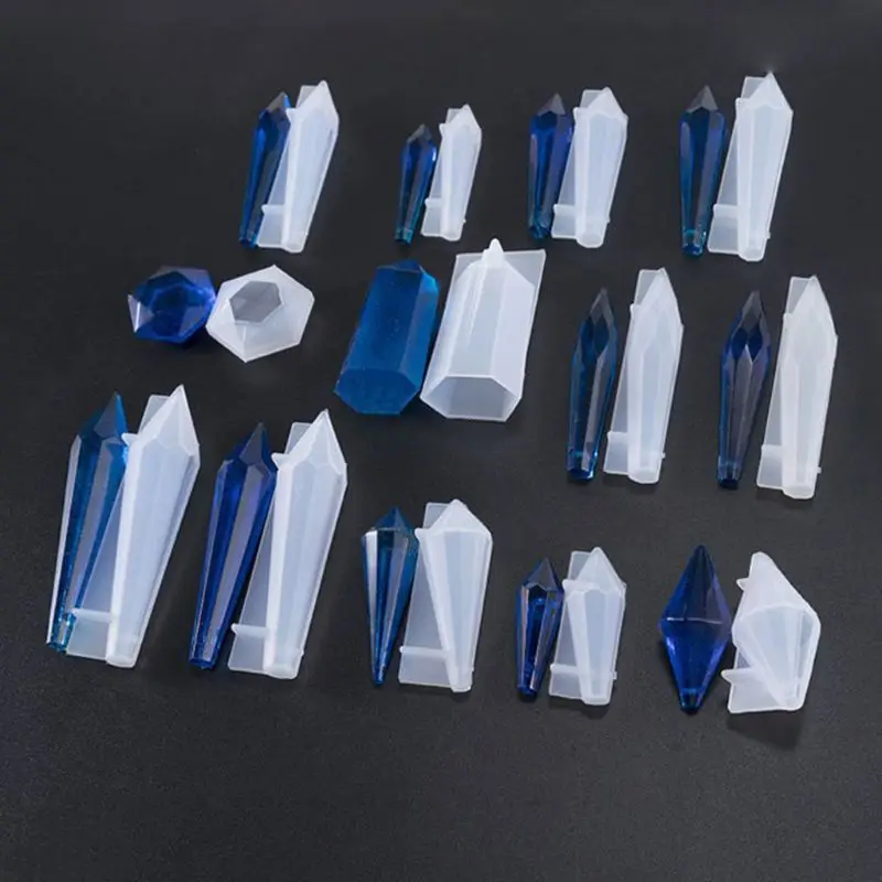 EPODA Stampi in silicone per fusione in resina, stampo per dadi in resina poliedrici, stampini in silicone 3D, per giochi da tavolo fai da te e decorazioni per la casa