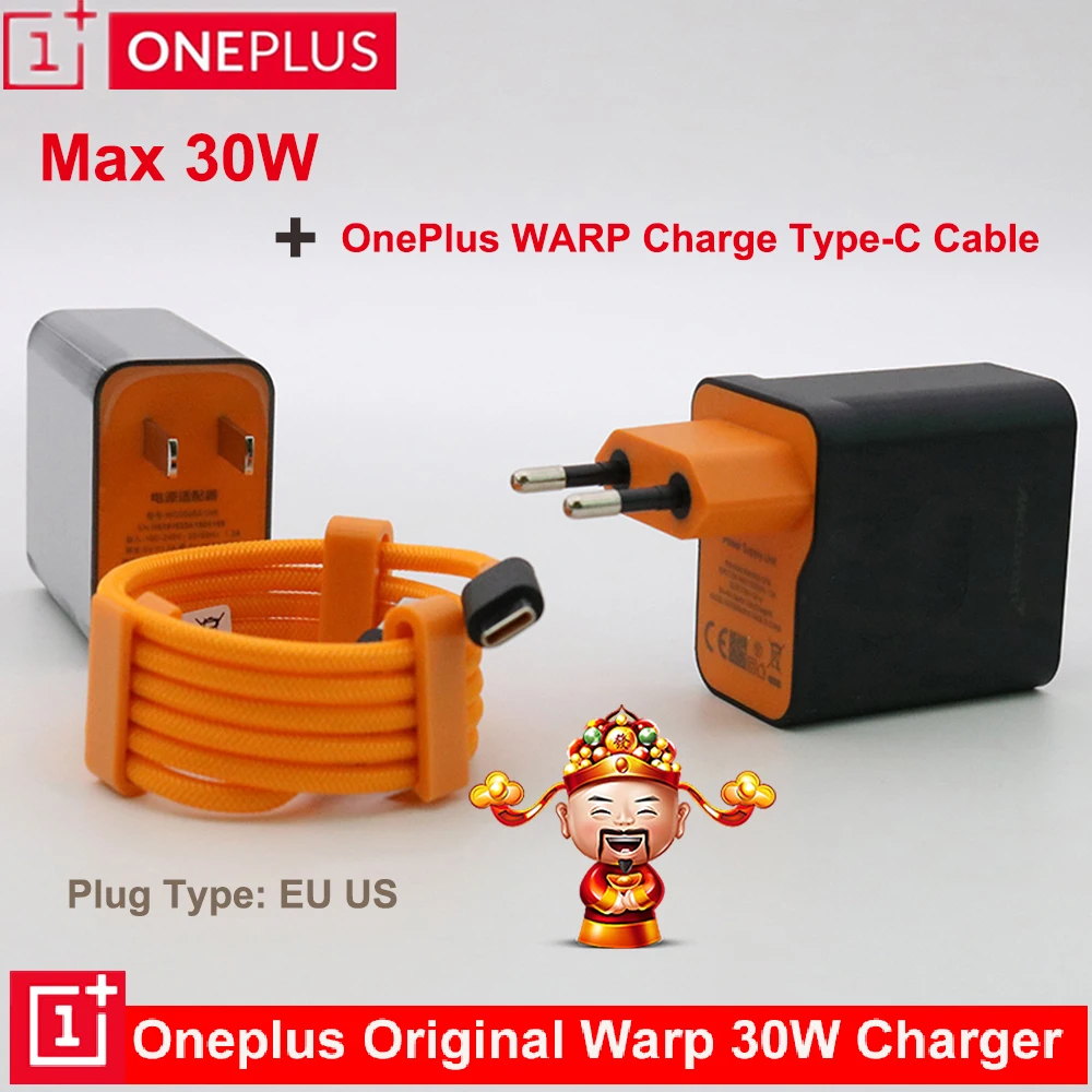 Зарядное устройство OnePlus Warp 5 В/6 А для 7t 7 pro 6t 6 5t 3t 3 быстрая зарядка Usb кабель 1