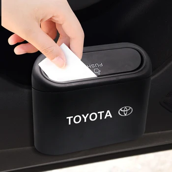 

Universal Travel Auto Car Trash Can Bin Bag Large Capacity Rubbish Garbage Holder Tool Mini ABS Portable Waterproof for Toyota