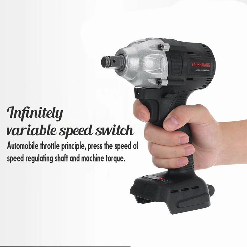Dreamestone 128VF Электрический ударный бесщеточный ключ для батареи Makita Беспроводная электрическая Замена гаечного ключа 630Nm светодиодный электроинструмент