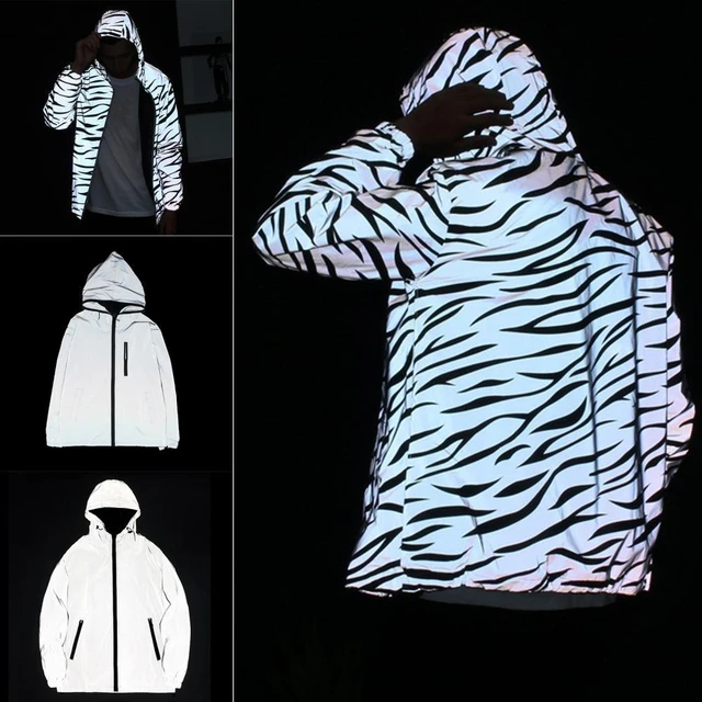 NEW Men's Jacket Hooded Full Reflective Jacket Casual Women Windbreaker Hip  Hop Coat Waterproof Streetwear Night Shiny Jackets - AliExpress