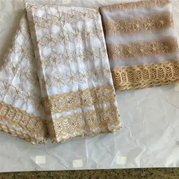 

african bazin riche fabric purple brode 2018 riche new arrival 5 yards cotton fabric+2yards lace ! WX20503