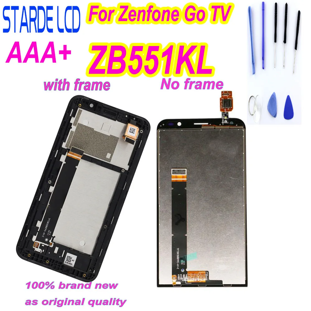 

Original 5.5'' for ASUS Zenfone Go TV ZB551KL X013D X013DB LCD Display Touch Screen Digitizer Assembly Replacement with Frame