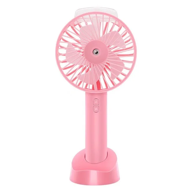 pink Портативный мини симпатичный usb портативный источник питания спрей, небольшой вентилятор увлажнитель кронштейн для столешницы ручной зарядки H - Цвет: pink