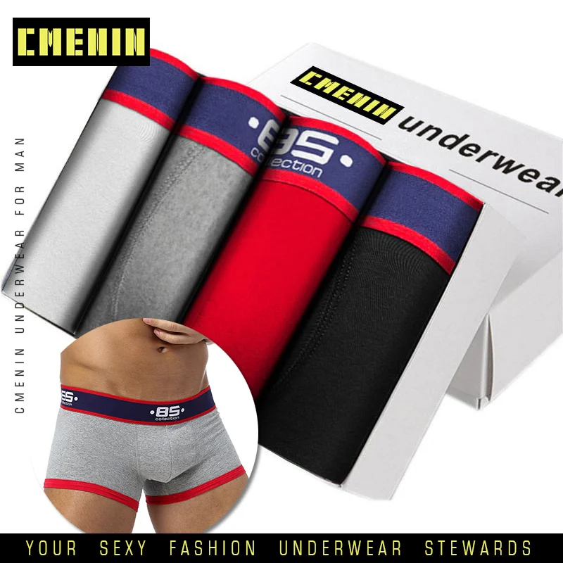 4 шт./лот, Ropa interior masculina, боксеры, нижнее белье для мужчин, мужские боксеры, мужское нижнее белье, боксеры, шорты, мужские боксеры, сексуальные боксеры, шорты из хлопка - Цвет: (4)BS138-Multi