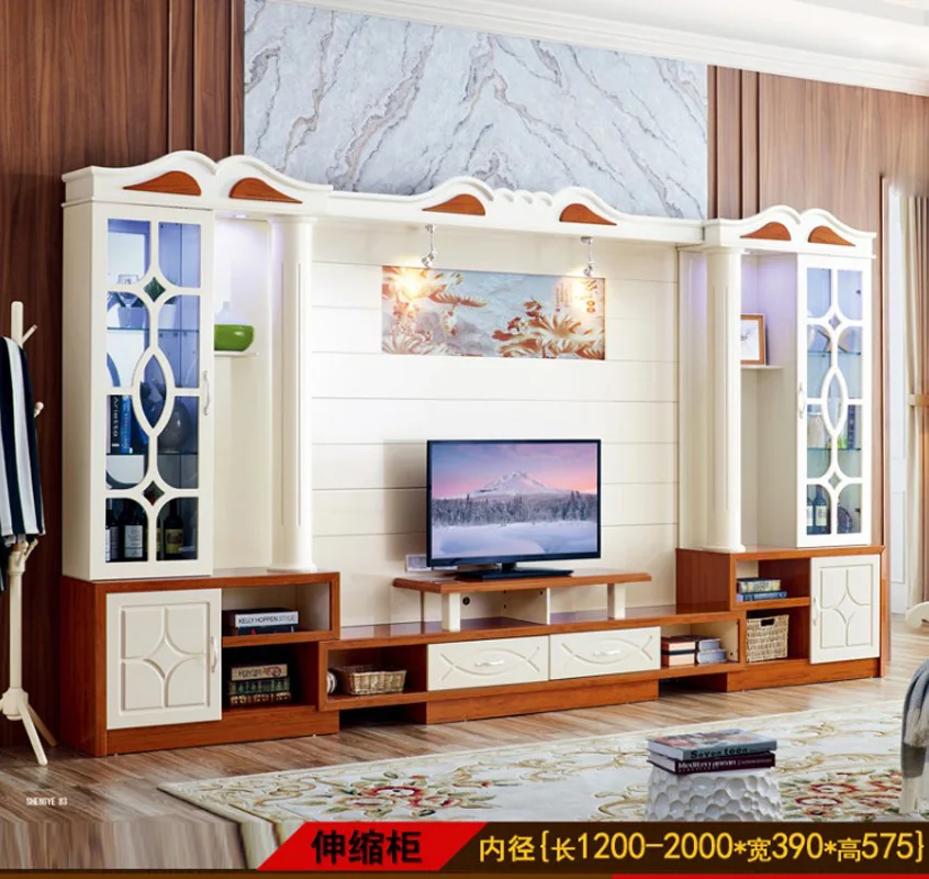 Mueble de madera moderno sala de estar, soporte para TV 0317 - AliExpress Muebles