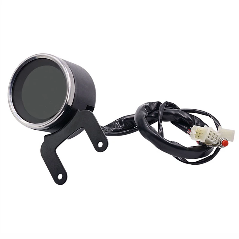 BK Универсальный мотоцикл метр ABS 12V Многофункциональный спидометр для модификации мотоцикла аксессуары - Название цвета: BK