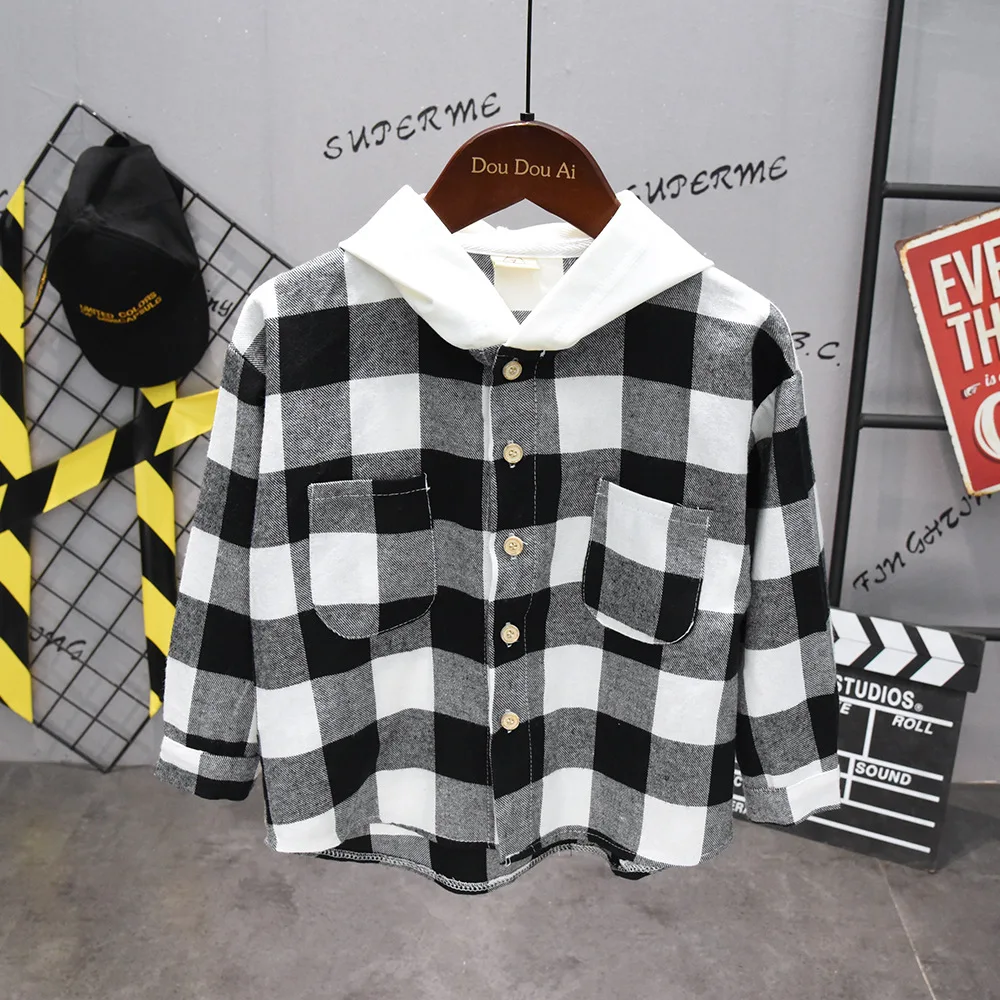 coat Детская одежда для мальчиков Модная уличная одежда для мальчиков, толстовка с капюшоном или штаны одежда для малышей Красивая верхняя одежда для детей от 2 до 7 лет - Цвет: coat