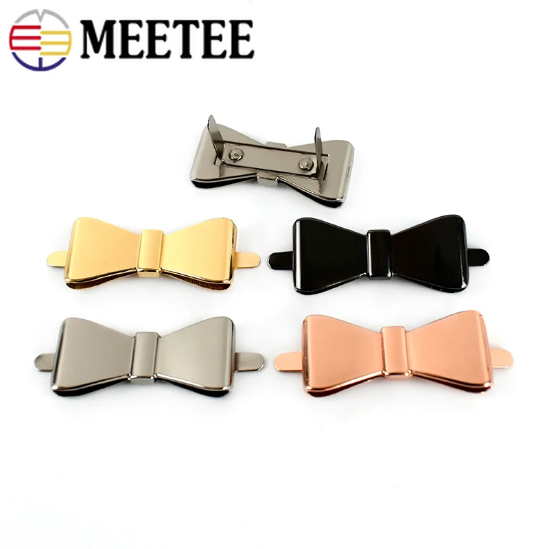 5/10 шт. Meetee 40x18 мм Металлические Декоративные пряжки бант в виде узла похожего на