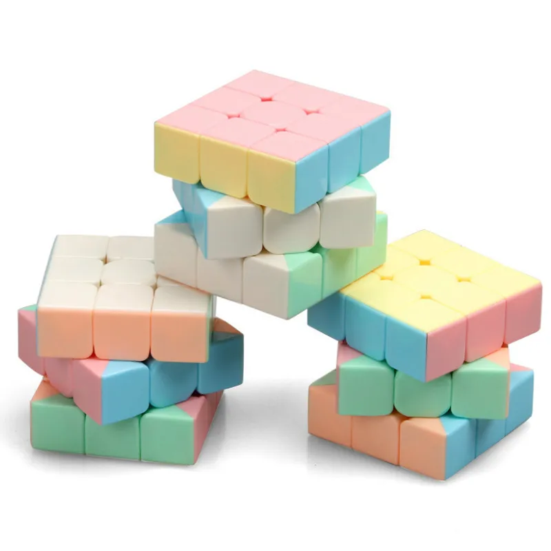 Новые конфеты Макаруны цвет 3x3x3 магический куб без наклеек гладкая скорость головоломка твист куб для детские развивающие игрушки подарок