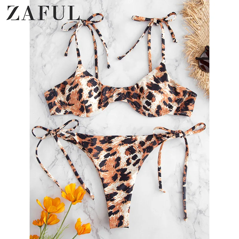  ZAFUL Bikinis 2019 Mujer Biquini Maillot De Bain Femme Bathing Suit Women Sexy Leopard Print Swimsu