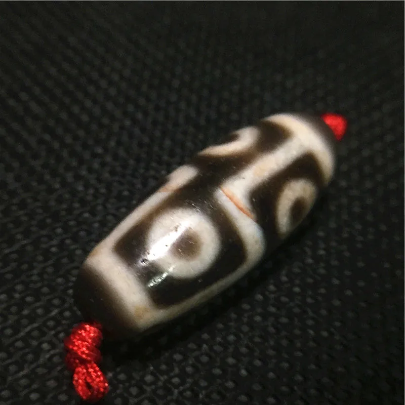 Good Quality Tibetan Dzi Six Eyes Patterns Cinnabar Material Beads Big Wisdom Totem Amulets Talisman Treasure Free Shipping