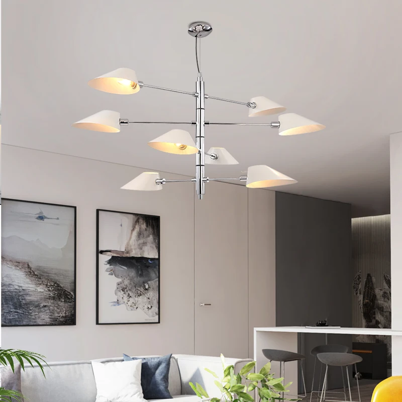 Modern Designer Chandelier For Living Room Vintage Rotatable Suspension Industrial Chandelier Lighting Hanging Lights Fixture