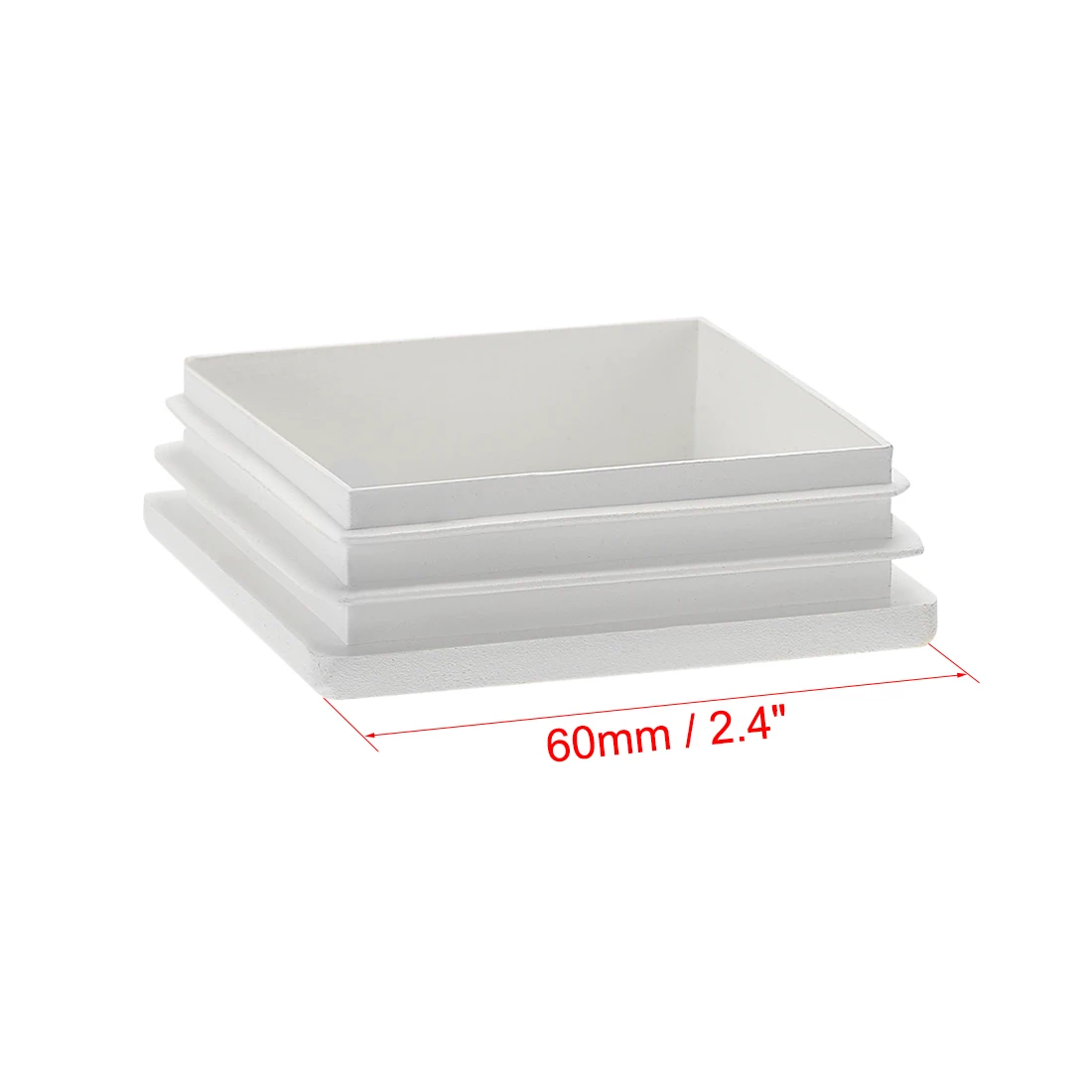 Uxcell 8-20 шт Трубная пробка квадратная штыревая заглушка 40x40-120x120mm пластик для поручней лестницы Newel Guardrail пробки белый/черный
