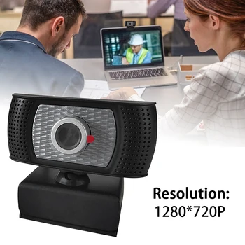 

Built In Microphone Auto Focusing Video Calling 720P HD Webcam Recording Studying USB2.0 Gaming Conferences Live Streaming