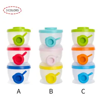 

3 Layer Milk Powder Box Milk Powder Dispenser Snack Storage Container For Baby Use Portable Baby Food Storage Box