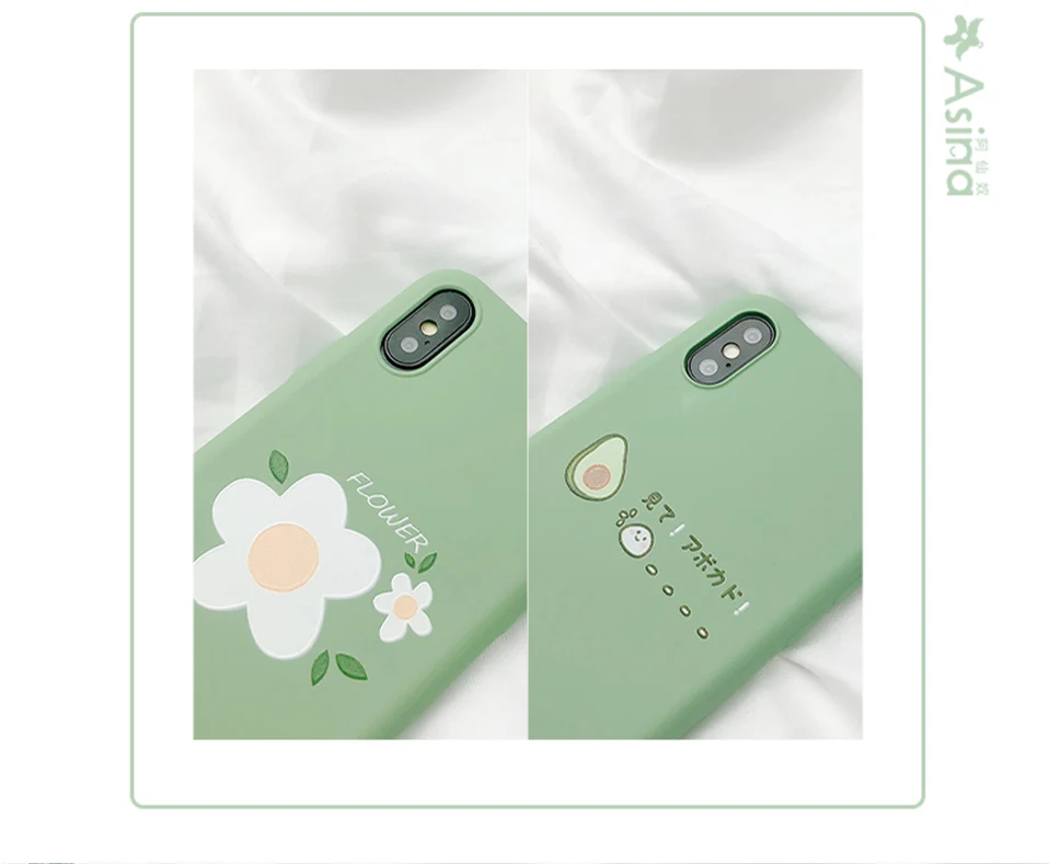 Soft Silicone Case For iPhone 6 6S 7 8 Plus Cute Cartoon Fruit Flower Clear Bumper Cover For iPhone 11 Pro XR X XS Max Fundas