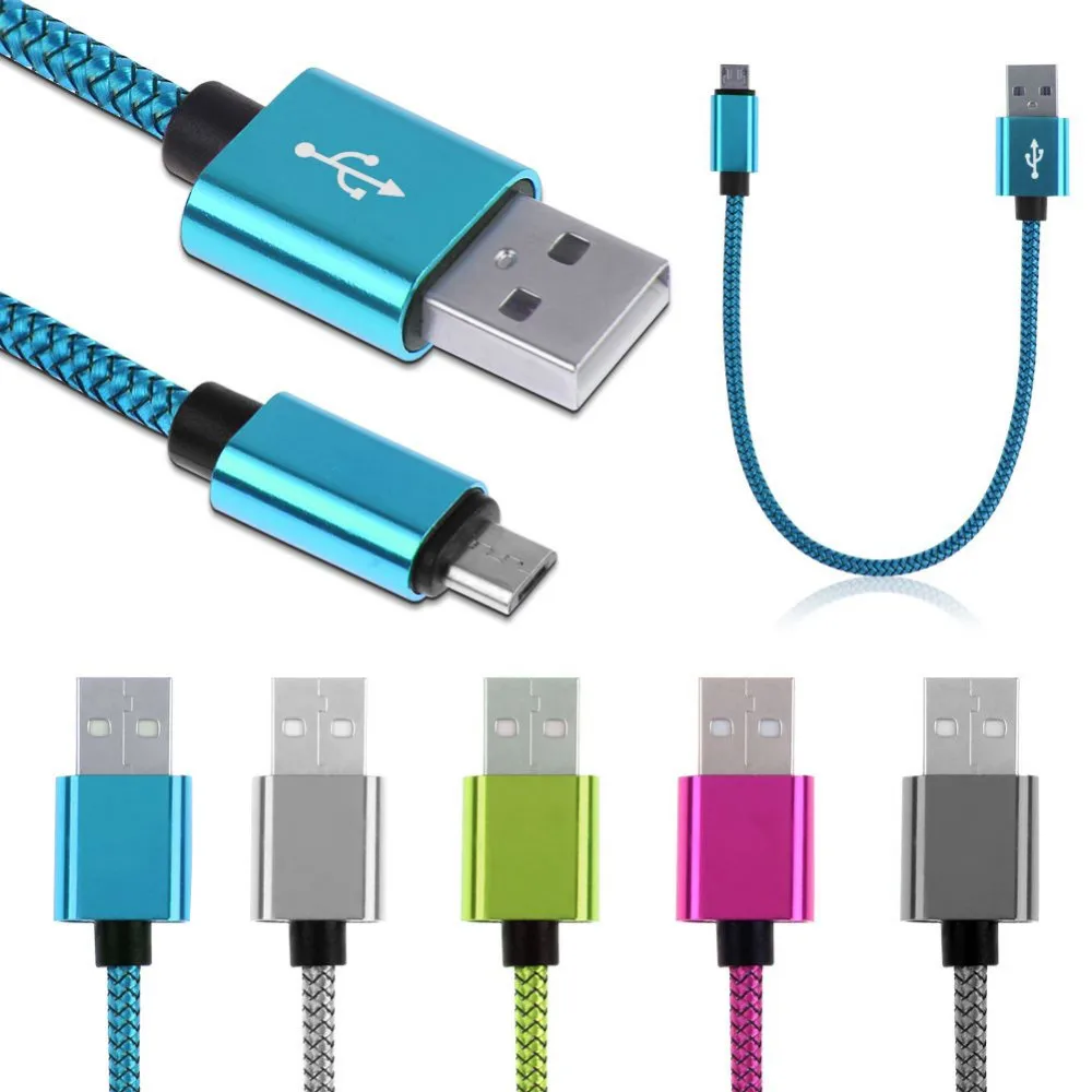 Плетеный Micro usb зарядный телефон Android кабель для передачи данных Синхронизация быстрое зарядное устройство алюминиевый кабель для samsung Xiaomi huawei мобильный