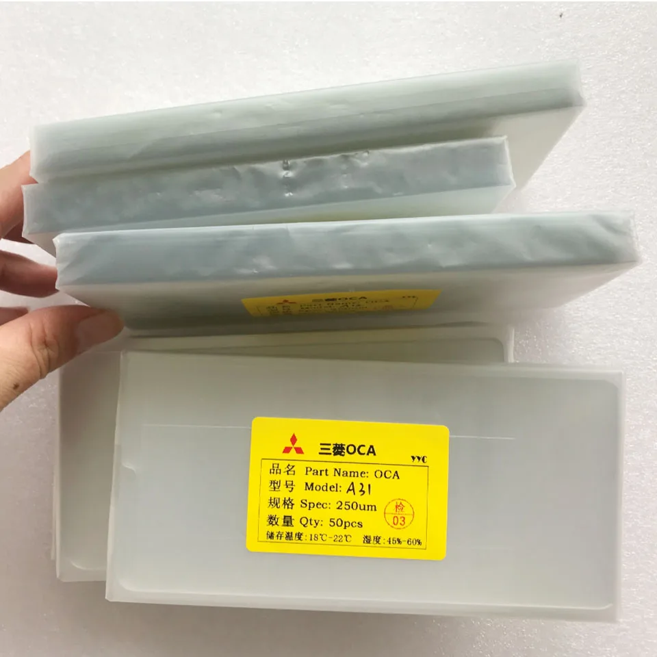 OCA 광학 투명 접착제, 모토로라 모토 G71s G72 G73 미쓰비시 필름 G71 5G OCA 접착제, 50 개/로트