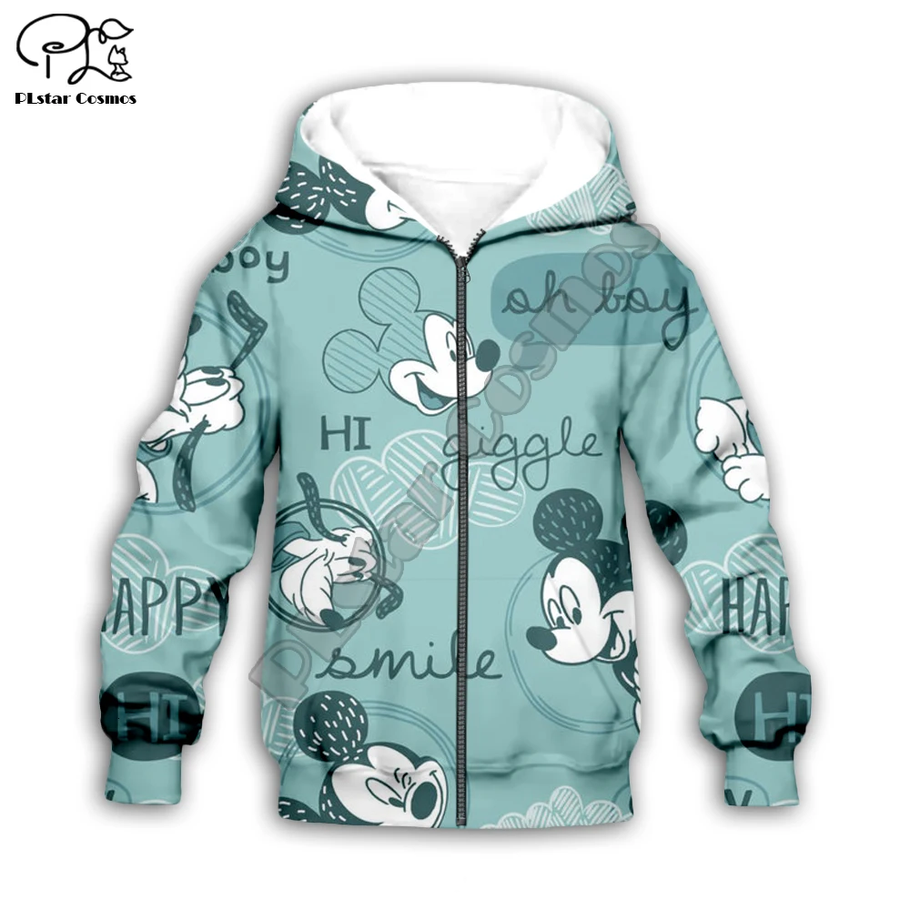 Kids boy girl Micky Mouse Minni heart 3D print hoodies children cartoon Pants casual Shorts zipper pullover Sweatshirt