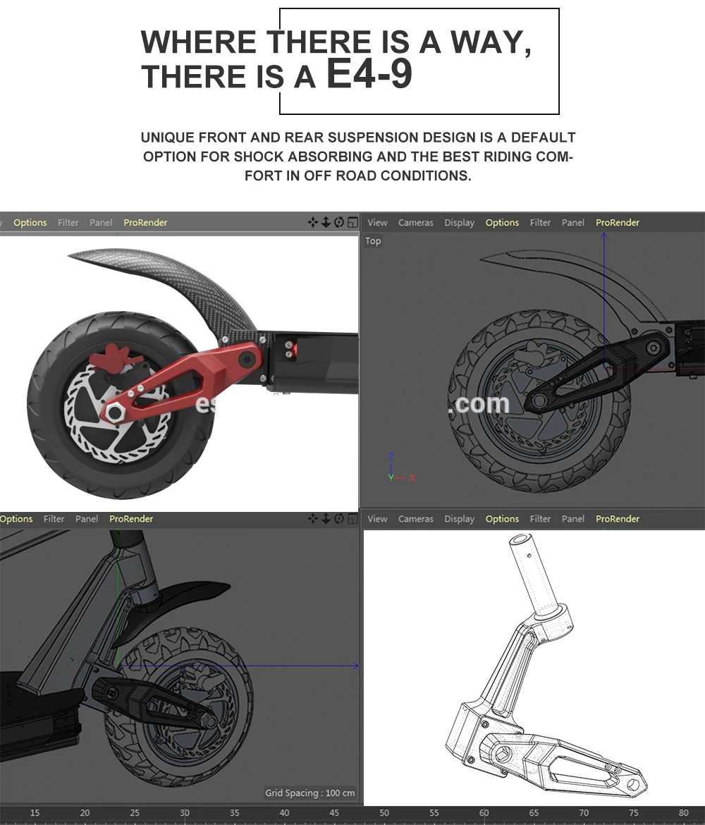 E4-9 OEM Электрический скутер 2000w 3600w