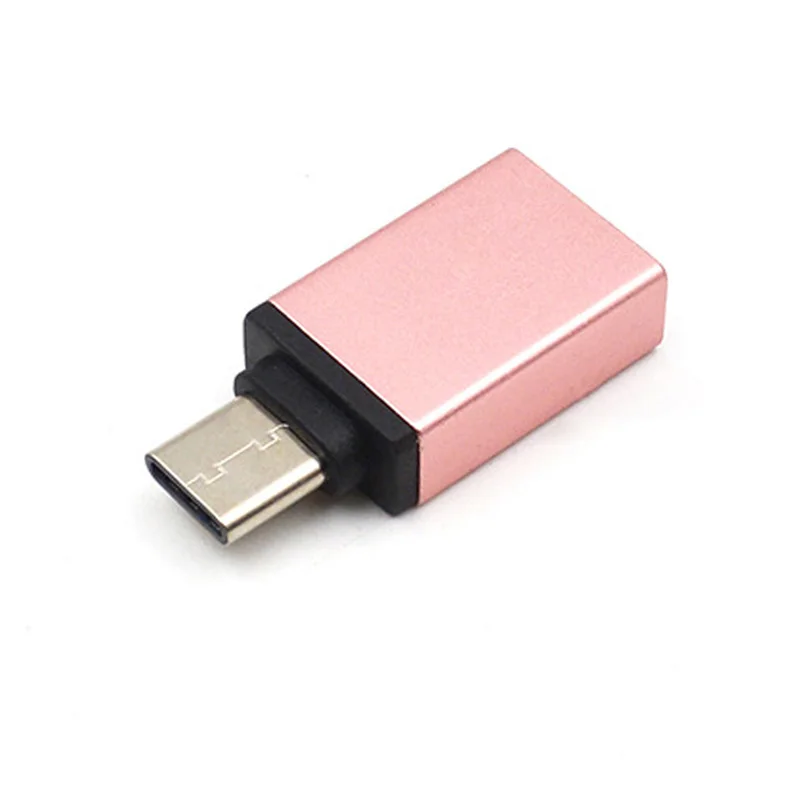 type-C USB C адаптер OTG конвертер micro usb 3,0 быстрая передача данных Зарядка конвертер данных для huawei для Xiaomi - Цвет: pink