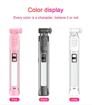 

Selfie Stick Bluetooth 1.6M Tripod monopod Stand With LED Ring Fill Light Phone 360 Rotation For iPhone8 11 XS 7plus Android ios