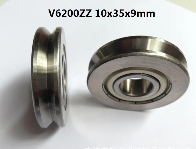 20 шт. V6200ZZ V6200 ZZ 6200VV 10x35x9 мм V groove шарикоподшипник Руководство колесо опорного катка шкив подшипник 10*35*9 В 6200ZZ