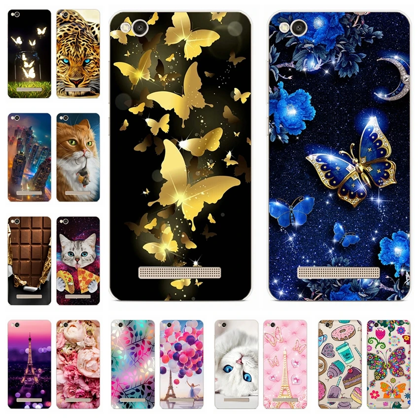 Phone Case for Xiaomi Redmi 4a 5.0&quot Cute Silicon Soft TPU Back Cover Painted Shell Xiomi Bumper fundas Capa |