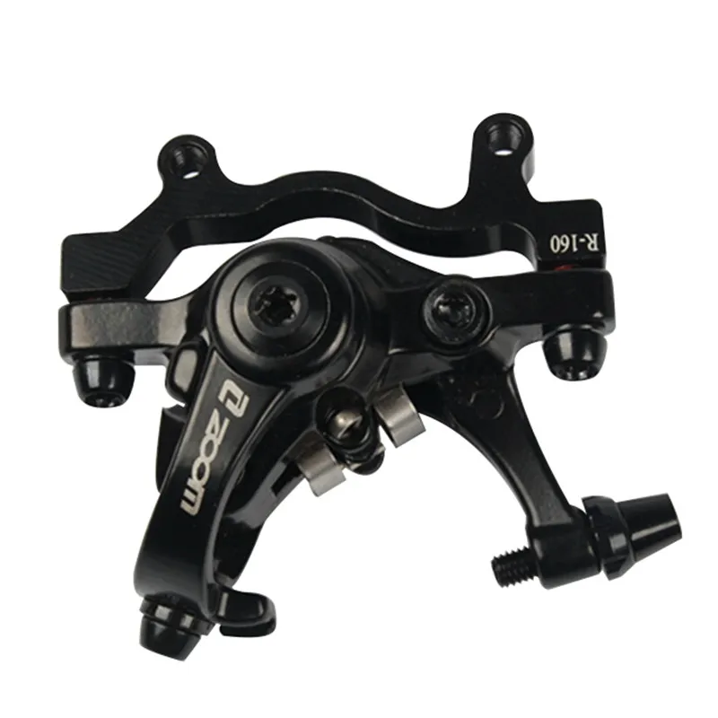 black rear Brake Велосипедный Тормоз механический суппорт алюминиевый велосипедный дисковый тормоз двусторонний привод дисковый тормоз Тяговая гидравлическая Дисковая тормозная линия - Цвет: black rear Brake