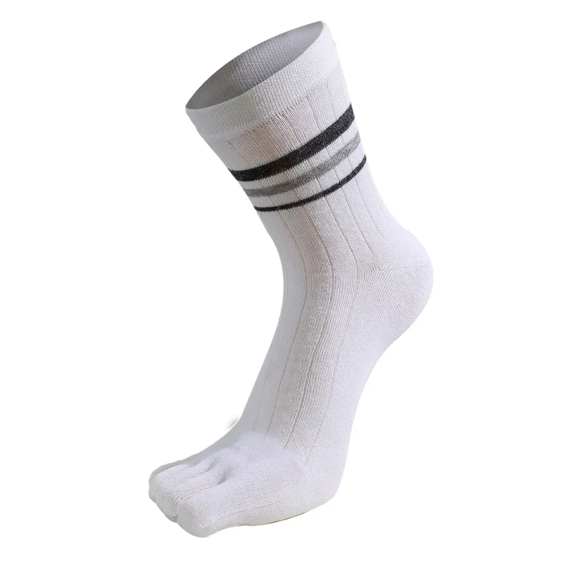 VERIDICAL 5 pairs good quality five fingers socks man cotton stripe toe socks meias masculino socks with toes male short socks