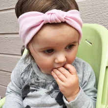 Детские однотонные аксессуары для волос в западном стиле, цветная мягкая повязка для волос с узлом, милые резинки для волос для девочек, AliExpress на голову