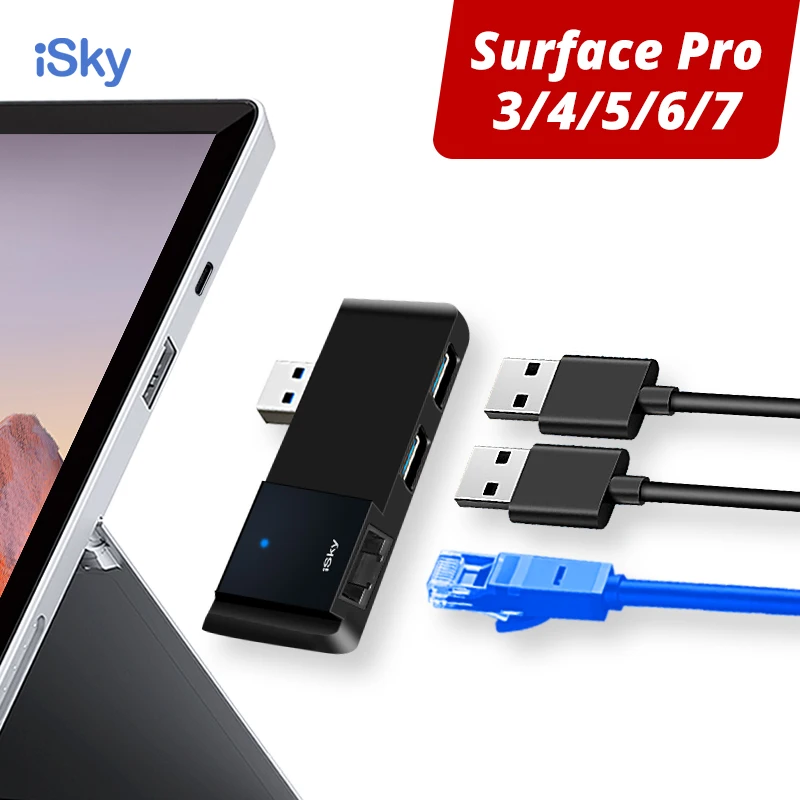 ISky для поверхностного usb-хаб Поверхностная док-станция для Pro7 Pro5 Pro6 Pro3 Pro4 концентратор Порт репликатор расширение LAN Ethernet порт