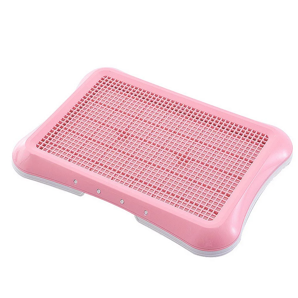 Pink Пластиковый Туалет для собак, горшок для домашних животных, туалет для собака Кот Щенок, подстилка, тренировочный туалет, легко чистится, продукт для домашних животных 1 шт - Цвет: Pink