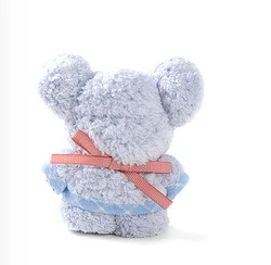 S blue Полотенце в форме медведя, коралловый бархат, праздничный подарок, милое из микроволокна, тюрбан, супер абсорбент, утолщенное, высокое качество - Цвет: S blue
