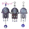 BRISTLEGRASS Turkish Blue Evil Eye Hamsa Hand Amulets Lucky Charms Wall Hanging Pendants Pendulum Blessing Protection Home Decor 1