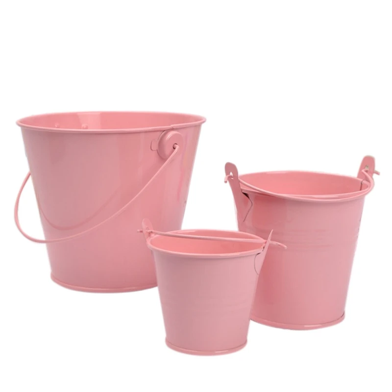 Мини металлические ведра красочные жесть с ручками коробки конфет Baby Shower